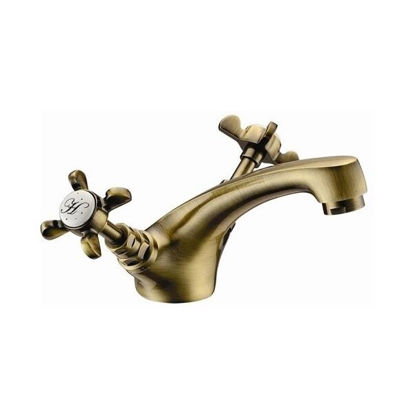 Смеситель для умывальника Imprese Cuthna antiqua двухвентильный, бронза 05280 antiqua-n