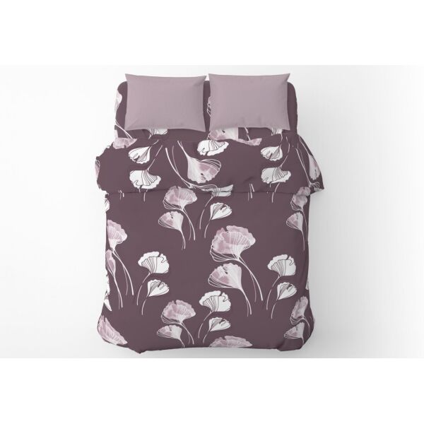 Постельное белье Home Line. Гинго билоба темно-лиловое-Полуторный 
Постельное белье Home Line. Гинго билоба темно-лиловое-Полуторный