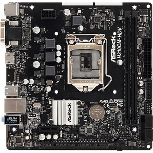 Мат.плата 1151 (H310) AsRock H310CM-HDV, H310, 2xDDR4, Int.Video(CPU), 4xSATA3, 1xPCI-E 16x 3.0, 1xP
Мат.плата 1151 (H310) AsRock H310CM-HDV, H310, 2xDDR4, Int.Video(CPU), 4xSATA3, 1xPCI-E 16x 3.0, 1xP