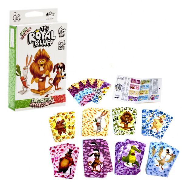 Детская карточная игра The ROYAL BLUFF съедобное несъедобное RBL-02-01 на рус. языке
Детская карточная игра The ROYAL BLUFF съедобное несъедобное RBL-02-01 на рус. языке