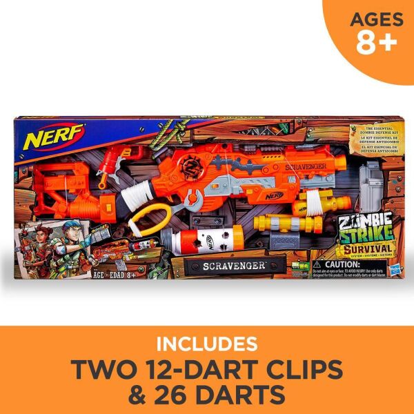 Бластер Нерф Зомби Страйк Система выживания Nerf Zombie Strike Blaster Scravenger Hasbro E1754
Бластер Нерф Зомби Страйк Система выживания Nerf Zombie Strike Blaster Scravenger Hasbro E1754