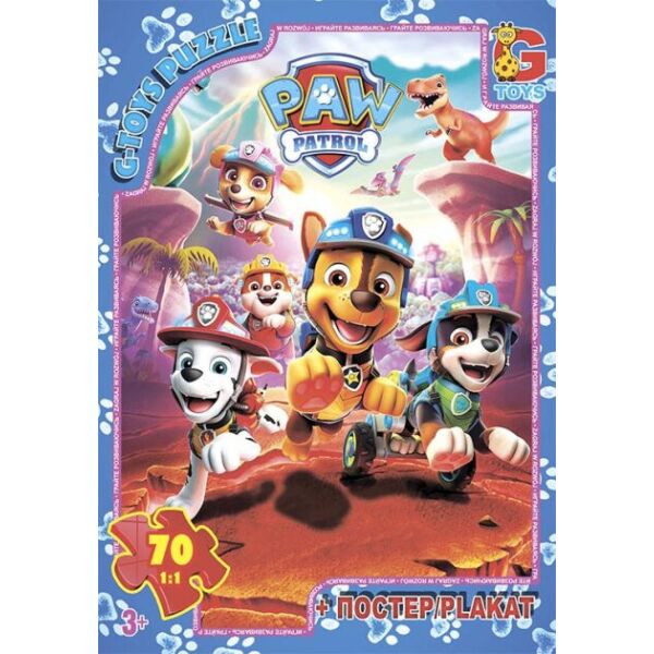 Пазли ТМ "G-Toys" із серії "Paw Patrol" (Цуценячий патруль), 70 елементів PW0859 (4824687637047)
Пазли ТМ "G-Toys" із серії "Paw Patrol" (Цуценячий патруль), 70 елементів PW0859 (4824687637047)