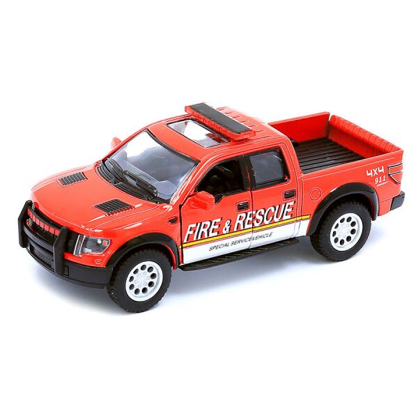 Машинка пикап Ford F-150 SVT Raptor Supercrew Kinsmart KT5365WPR инерционная, 1:40 (Fire & Rescue)
Машинка пикап Ford F-150 SVT Raptor Supercrew Kinsmart KT5365WPR инерционная, 1:40 (Fire & Rescue)