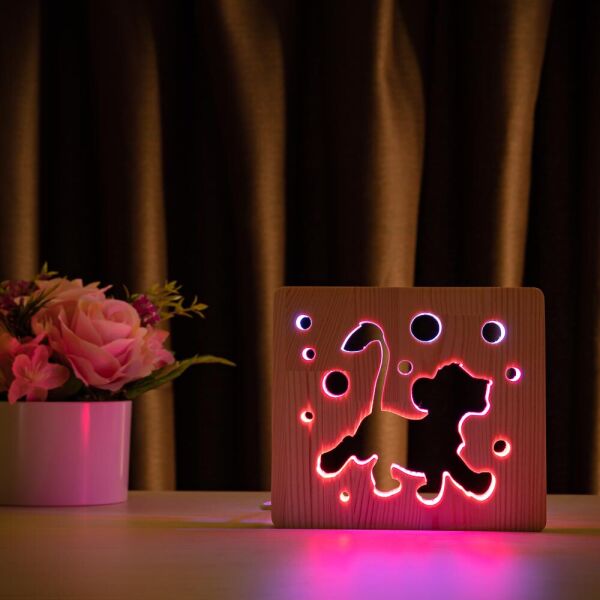 Светильник ночник ArtEco Light из дерева LED эко ночник Веселый львенок +с пультом и регулировкой цвета, двойной RGB (20404)
Светильник ночник ArtEco Light из дерева LED эко ночник Веселый львенок +с пультом и регулировкой цвета, двойной RGB (20404)