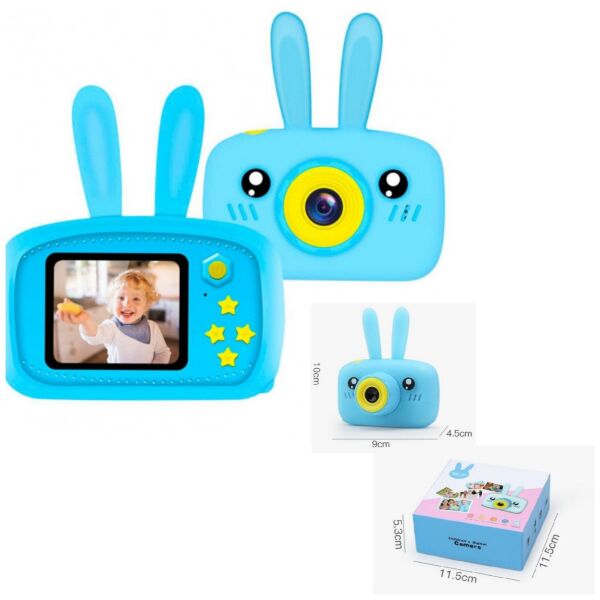 Детская цифровая камера Smart Kids Camera Full HD фотоаппарат до 50-и снимков со встроенными играми и силиконовым чехлом в виде зайца голубой (2756)
Детская цифровая камера Smart Kids Camera Full HD фотоаппарат до 50-и снимков со встроенными играми и силиконовым чехлом в виде зайца голубой (2756)