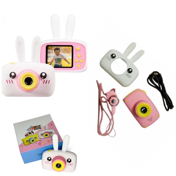 Детская цифровая камера Smart Kids Camera Full HD розовая фотоаппарат до 50-и снимков со встроенными играми и силиконовым чехлом в виде белого зайца (27561)
Детская цифровая камера Smart Kids Camera Full HD розовая фотоаппарат до 50-и снимков со встроенными играми и силиконовым чехлом в виде белого зайца (27561)