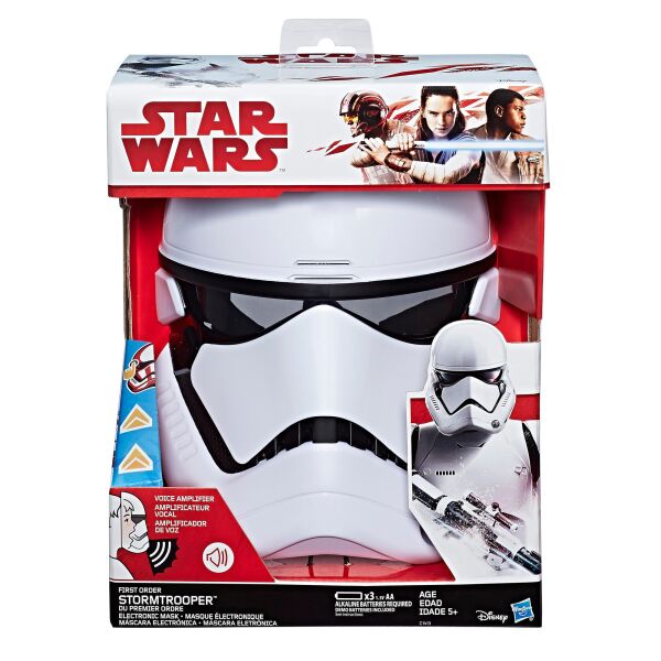 Маска Штурмовика с изменением голоса Звездные Войны Star Wars Stormtrooper Electronic Mask Hasbro C1413
Маска Штурмовика с изменением голоса Звездные Войны Star Wars Stormtrooper Electronic Mask Hasbro C1413