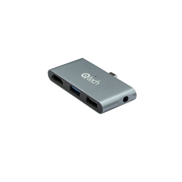 USB-хаб Qitech Type-C 5 в 1 Aluminum Mini Type-C + USB-A + HDMI+ 3,5 mm jack адаптер, переходник Space Grey
USB-хаб Qitech Type-C 5 в 1 Aluminum Mini Type-C + USB-A + HDMI+ 3,5 mm jack адаптер, переходник Space Grey
