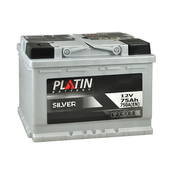Автомобильный аккумулятор PLATIN Silver MF 75Ah 750A L+ 
Автомобильный аккумулятор PLATIN Silver MF 75Ah 750A L+