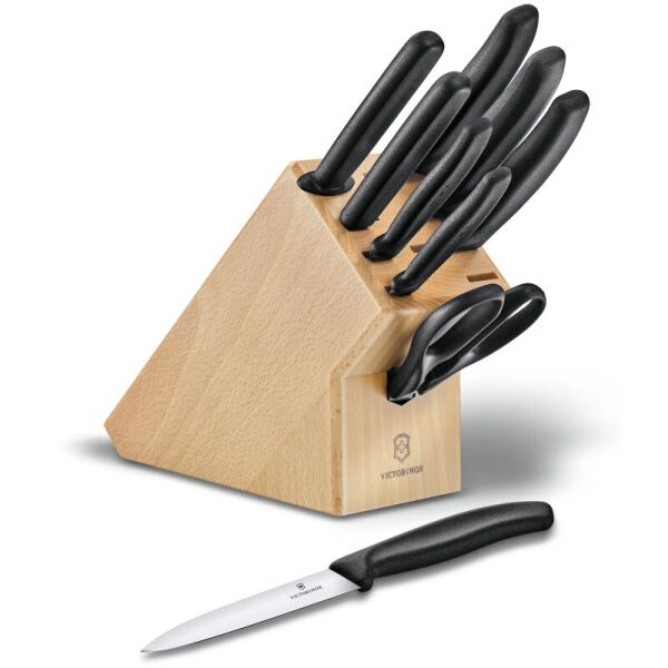 Набор кухонный Victorinox SwissClassic Cutlery Block 9шт с черн. ручкой с подст. (6 ножей, точило, вилка, ножни
Набор кухонный Victorinox SwissClassic Cutlery Block 9шт с черн. ручкой с подст. (6 ножей, точило, вилка, ножни