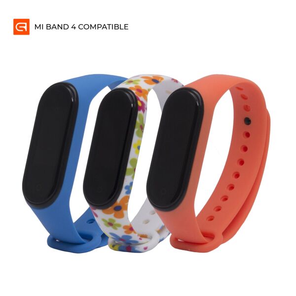 Ремешок для спортивного браслета Комплект ремешков для Xiaomi Mi Band 4/3 (Orange/ Royal Blue/ White with flowers) 3 шт.
Ремешок для спортивного браслета Комплект ремешков для Xiaomi Mi Band 4/3 (Orange/ Royal Blue/ White with flowers) 3 шт.