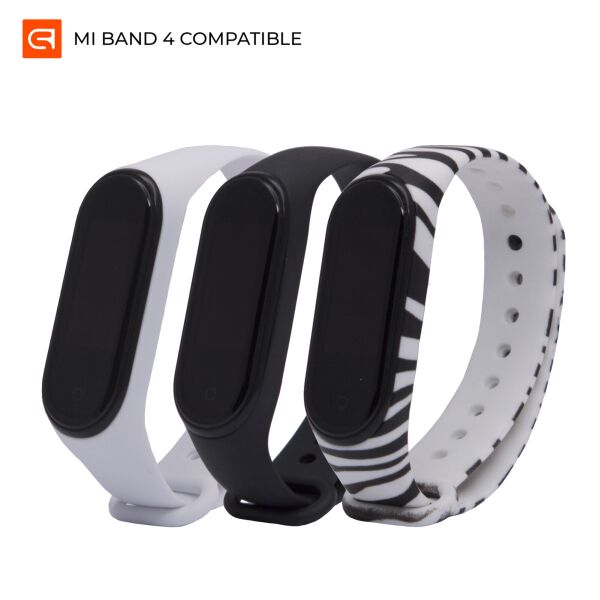 Ремешок для спортивного браслета Комплект ремешков для Xiaomi Mi Band 4/3 (Black/ Zebra/ White) 3 шт.
Ремешок для спортивного браслета Комплект ремешков для Xiaomi Mi Band 4/3 (Black/ Zebra/ White) 3 шт.