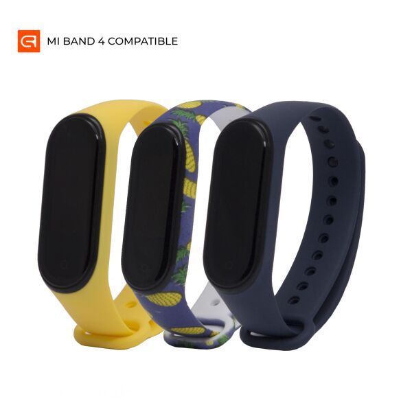 Ремешок для спортивного браслета Комплект ремешков для Xiaomi Mi Band 4/3 (Midnight Blue/ Pineapple/ Yellow) 3 шт.
Ремешок для спортивного браслета Комплект ремешков для Xiaomi Mi Band 4/3 (Midnight Blue/ Pineapple/ Yellow) 3 шт.