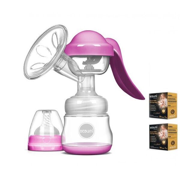 Ручной молокоотсос Bebumi BM Pro (pink) + силиконовая массажная насадка + пакеты для хранения грудного молока
Ручной молокоотсос Bebumi BM Pro (pink) + силиконовая массажная насадка + пакеты для хранения грудного молока