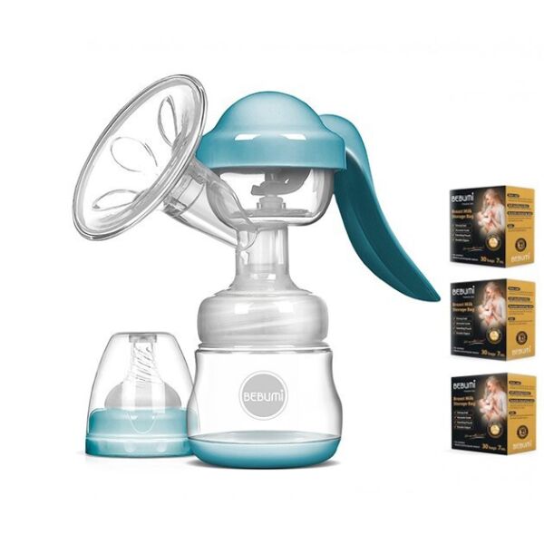 Ручной молокоотсос Bebumi BM Pro (blue) + силиконовая массажная насадка + пакеты для хранения грудного молока
Ручной молокоотсос Bebumi BM Pro (blue) + силиконовая массажная насадка + пакеты для хранения грудного молока
