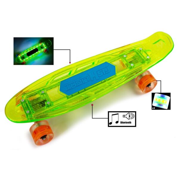 Скейтборд пенни борд Fish Skateboards Светящееся музыкальное деко Скейт 57х15 см пластиковый до 85 кг Original Салатовый
Скейтборд пенни борд Fish Skateboards Светящееся музыкальное деко Скейт 57х15 см пластиковый до 85 кг Original Салатовый