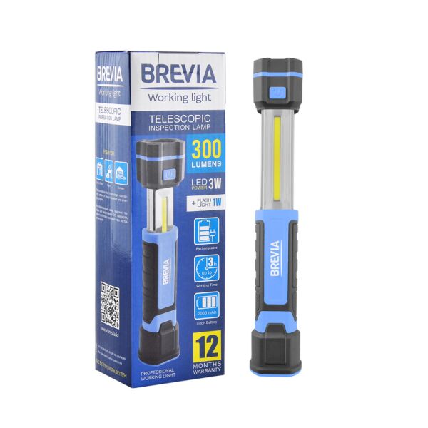 Телескопическая инспекционная лампа Brevia LED 3W COB+1W LED 300lm 2000mAh, microUSB
Телескопическая инспекционная лампа Brevia LED 3W COB+1W LED 300lm 2000mAh, microUSB