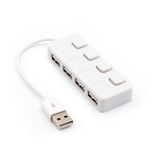 Хаб USB 2.0 4 порту, White, 480Mbts живлення від USB, з кнопкою LED / Blue на кожен порт, Blister Q100
Хаб USB 2.0 4 порту, White, 480Mbts живлення від USB, з кнопкою LED / Blue на кожен порт, Blister Q100