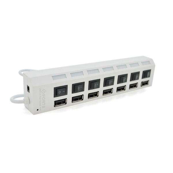Хаб USB 2.0 7 портов с переключателями на каждый порт, White, 480Mbts High Speed, питание от USB, Blister Q100
Хаб USB 2.0 7 портов с переключателями на каждый порт, White, 480Mbts High Speed, питание от USB, Blister Q100