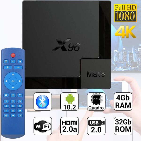Смарт ТВ приставка медиаплеер 4К Crystal 96X MATE WiFi 4гб 32Гб Allwinner H616 OS Android 10.2 с поддержкой 3D игр и пультом
Смарт ТВ приставка медиаплеер 4К Crystal 96X MATE WiFi 4гб 32Гб Allwinner H616 OS Android 10.2 с поддержкой 3D игр и пультом