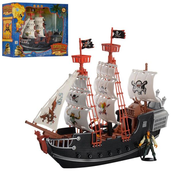 Игровой набор для мальчика Пираты Черного моря M 0516(1), корабль с фигурками пиратов и аксессуарами
Игровой набор для мальчика Пираты Черного моря M 0516(1), корабль с фигурками пиратов и аксессуарами