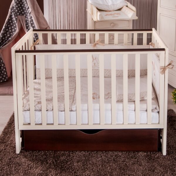 Кроватка детская Twins Pinocchio L100-P-27 Бежевый/Коричневый деревянная с ящиком и подвижной боковиной
Кроватка детская Twins Pinocchio L100-P-27 Бежевый/Коричневый деревянная с ящиком и подвижной боковиной