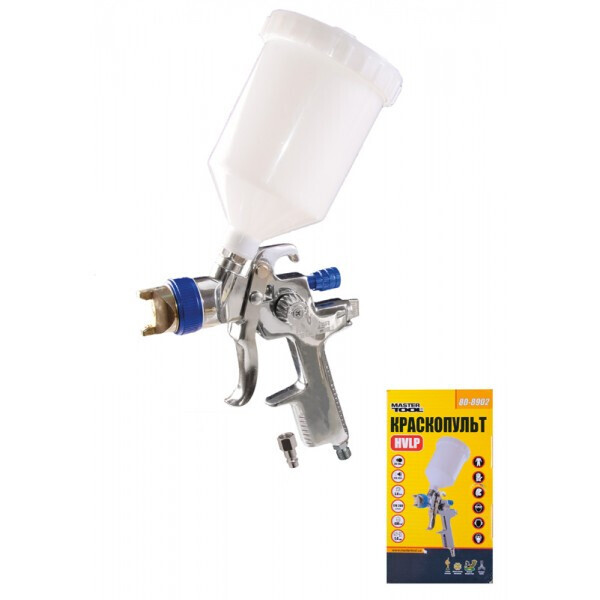 Краскопульт MasterTool GM HVLP ВБ 600 мл, пластик, Ø 1,4 мм, 170-260 л/мин, 3-4 бар (Арт.: 80-8902)
Краскопульт MasterTool GM HVLP ВБ 600 мл, пластик, Ø 1,4 мм, 170-260 л/мин, 3-4 бар (Арт.: 80-8902)