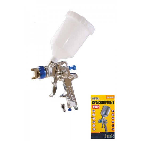 Краскопульт MasterTool GM HVLP ВБ 600 мл, пластик, Ø 1,4 мм, 1(60-240 л/мин, 3-4 бар (Арт.: 80-8904)
Краскопульт MasterTool GM HVLP ВБ 600 мл, пластик, Ø 1,4 мм, 1(60-240 л/мин, 3-4 бар (Арт.: 80-8904)