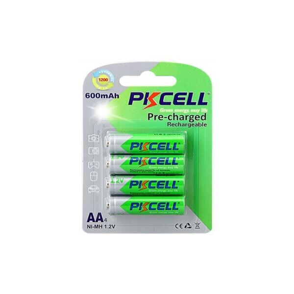 Акумулятор PKCELL 1.2V AA 600mAh NiMH Already Charged, 4 штуки в блістері ціна за блістер, Q12
Акумулятор PKCELL 1.2V AA 600mAh NiMH Already Charged, 4 штуки в блістері ціна за блістер, Q12