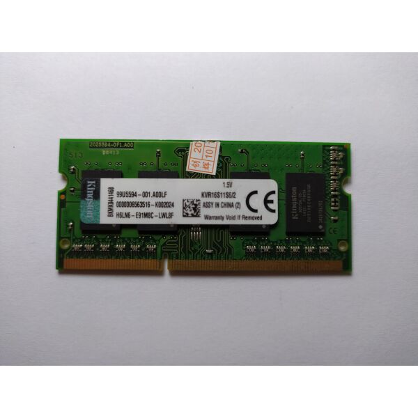 Оперативная память для ноутбука SODIMM Kingston DDR3 2Gb 1600MHz PC3-12800S (KVR16S11S6/2) refurbished
Оперативная память для ноутбука SODIMM Kingston DDR3 2Gb 1600MHz PC3-12800S (KVR16S11S6/2) refurbished