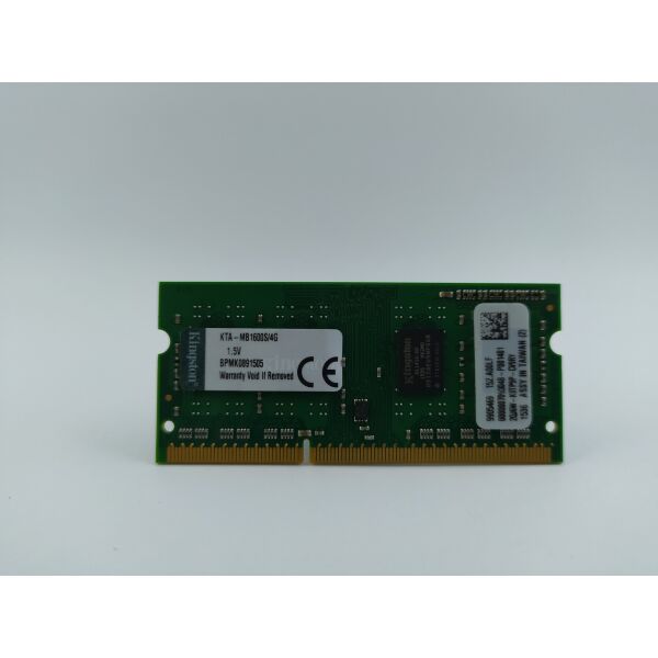 Оперативная память для ноутбука SODIMM Kingston DDR3 4Gb 1600MHz PC3-12800S (KTA-MB1600S/4G) refurbished
Оперативная память для ноутбука SODIMM Kingston DDR3 4Gb 1600MHz PC3-12800S (KTA-MB1600S/4G) refurbished