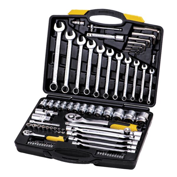 Набор ключей и насадок торцевых MasterTool GM PROFI CrV 1/4” - 1/2”, трещотка 72Т, 77 шт, кейс, Арт.: 78-5077
Набор ключей и насадок торцевых MasterTool GM PROFI CrV 1/4” - 1/2”, трещотка 72Т, 77 шт, кейс, Арт.: 78-5077