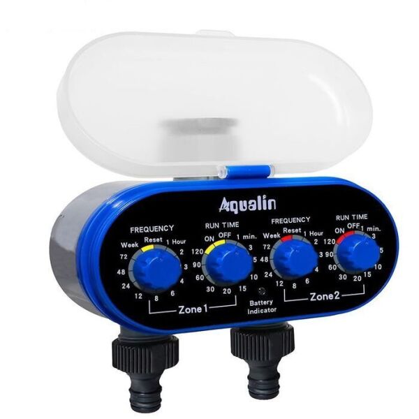 Контроллер полива Aqualin 21032 на 2 зоны для капельного орошения с механическим таймером и клапаном
Контроллер полива Aqualin 21032 на 2 зоны для капельного орошения с механическим таймером и клапаном