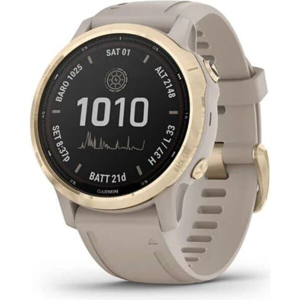 Garmin Fenix 6S Pro Solar Light Gold with Light Sand Band GPS nav (010-02409-11) 
Garmin Fenix 6S Pro Solar Light Gold with Light Sand Band GPS nav (010-02409-11)