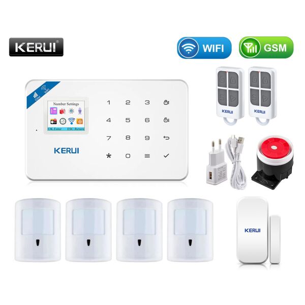 Комплект беспроводной gsm WiFi сигнализации с иммунитетом Pet для 3-комнатной квартиры Kerui W18
Комплект беспроводной gsm WiFi сигнализации с иммунитетом Pet для 3-комнатной квартиры Kerui W18