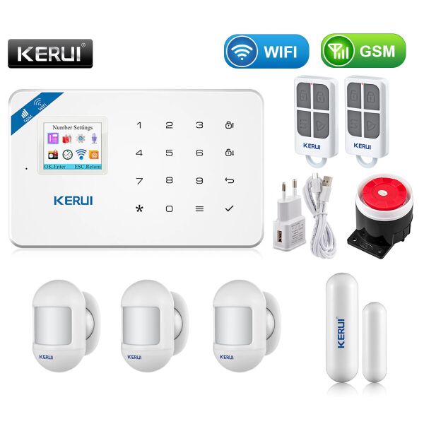 Комплект беспроводной gsm WiFi сигнализации датчики нового образца для 2-комнатной квартиры Kerui W18
Комплект беспроводной gsm WiFi сигнализации датчики нового образца для 2-комнатной квартиры Kerui W18