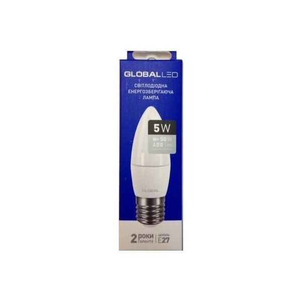 Лампа Global LED C37 CL-F 5W (50Вт), 4100K (яркий цвет), 220V, цоколь E27, AP, 1-GBL-132
Лампа Global LED C37 CL-F 5W (50Вт), 4100K (яркий цвет), 220V, цоколь E27, AP, 1-GBL-132