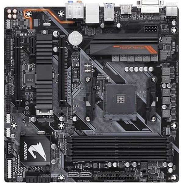 Мат.плата AM4 (B450) Gigabyte B450 AORUS M, B450, 4xDDR4, CrossFire, DVI-D/HDMI, mATX
Мат.плата AM4 (B450) Gigabyte B450 AORUS M, B450, 4xDDR4, CrossFire, DVI-D/HDMI, mATX