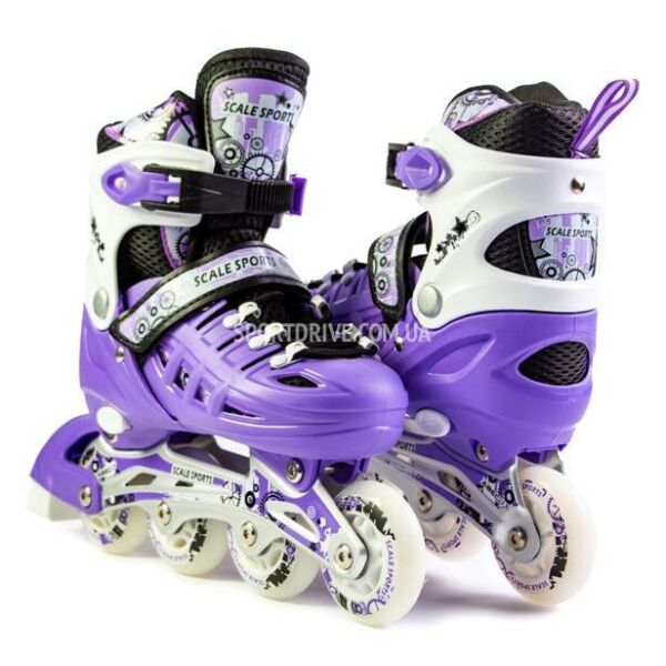 Ролики детские (роликовые коньки) SCALE SPORTS фиолетовые, размеры 29-33,34-37,38-41
Ролики детские (роликовые коньки) SCALE SPORTS фиолетовые, размеры 29-33,34-37,38-41