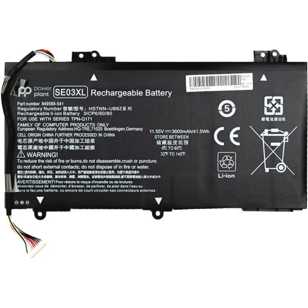 Аккумулятор PowerPlant для ноутбуков HP Pavilion 14-AL100 (SE03XL) 11.55V 41.5Wh (NB461356)
Аккумулятор PowerPlant для ноутбуков HP Pavilion 14-AL100 (SE03XL) 11.55V 41.5Wh (NB461356)