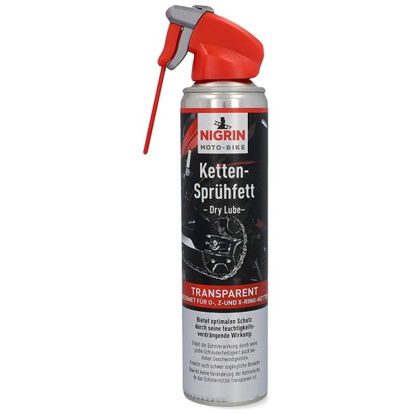 NIGRIN Moto-Bike Ketten-Sprühfett Dry Lube für Motorrad прозрачная смазка для цепи мотоцикла (Германия) 400 мл
NIGRIN Moto-Bike Ketten-Sprühfett Dry Lube für Motorrad прозрачная смазка для цепи мотоцикла (Германия) 400 мл