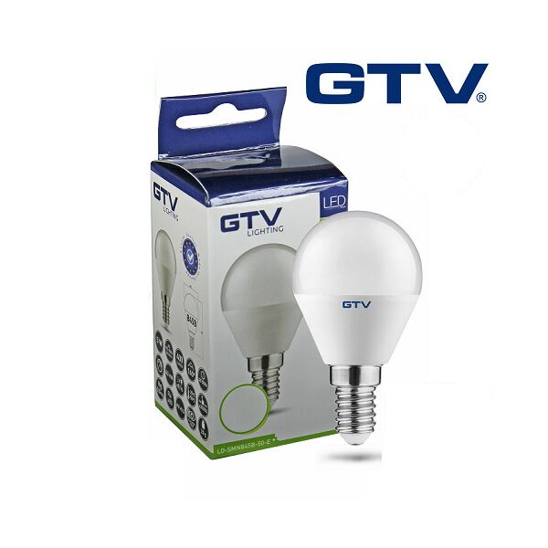 Светодиодная LED лампа GTV, 5W, E14, G45, шарик, 3000К – тёплое свечение. Гарантия - 2 года
Светодиодная LED лампа GTV, 5W, E14, G45, шарик, 3000К – тёплое свечение. Гарантия - 2 года