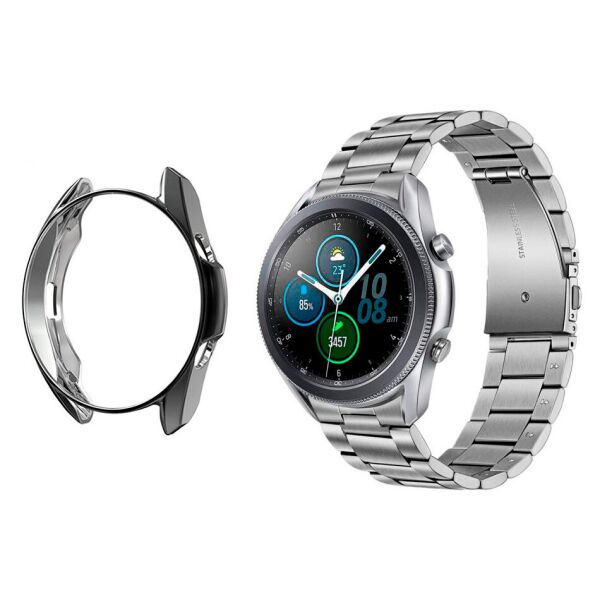 Комплект Watchbands: металлический ремешок Premium серебряный + чехол черный для Samsung Galaxy Watch 3 45mm (WBKW-345-2)
Комплект Watchbands: металлический ремешок Premium серебряный + чехол черный для Samsung Galaxy Watch 3 45mm (WBKW-345-2)