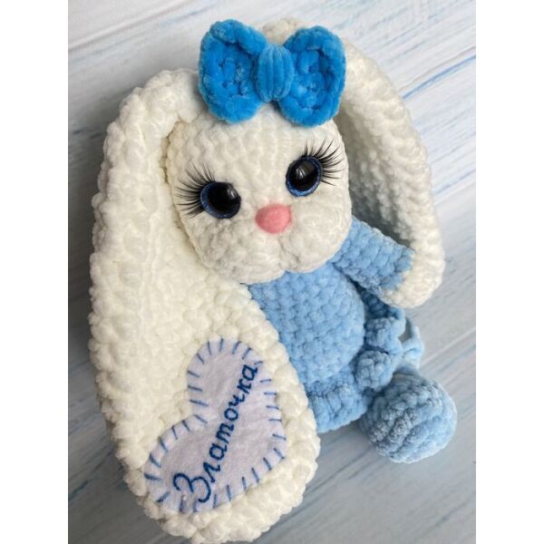 Именная мягкая игрушка Мама UA Зайка длинные ушки Златочка ручная работа (09062006)
Именная мягкая игрушка Мама UA Зайка длинные ушки Златочка ручная работа (09062006)