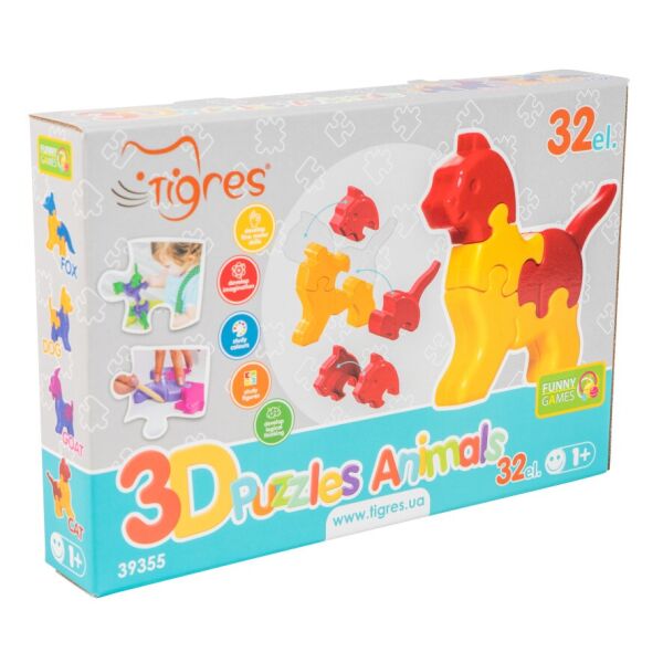 Игрушка развивающая: 3D пазли "Тваринки" 32эл., 4 вида, в кор. 30*20*5см, TM Wader (4шт)
Игрушка развивающая: 3D пазли "Тваринки" 32эл., 4 вида, в кор. 30*20*5см, TM Wader (4шт)