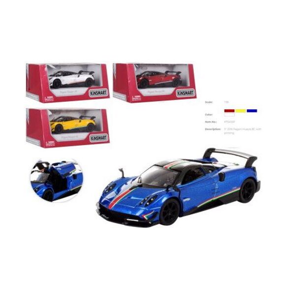Машина метал. "Kinsmart" Pagani Huara 12см, открыв. двери, 4 цвета, в кор. 16*8*7,5см (24шт)
Машина метал. "Kinsmart" Pagani Huara 12см, открыв. двери, 4 цвета, в кор. 16*8*7,5см (24шт)