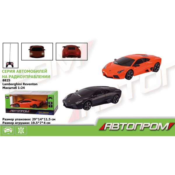 Машина бат. р/у "АВТОПРОМ",1:24 R/C Lamborghini Reventon, 2 цвета, в кор. 29*14*11,5см (24шт)
Машина бат. р/у "АВТОПРОМ",1:24 R/C Lamborghini Reventon, 2 цвета, в кор. 29*14*11,5см (24шт)