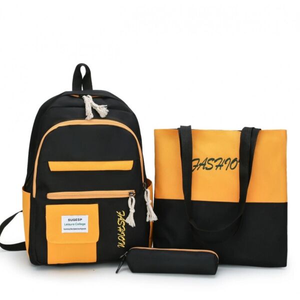 Комплект 3 в 1 рюкзак подростковый для девочки, сумка, клатч и пенал Sugebag черно-желтый 1451826697
Комплект 3 в 1 рюкзак подростковый для девочки, сумка, клатч и пенал Sugebag черно-желтый 1451826697