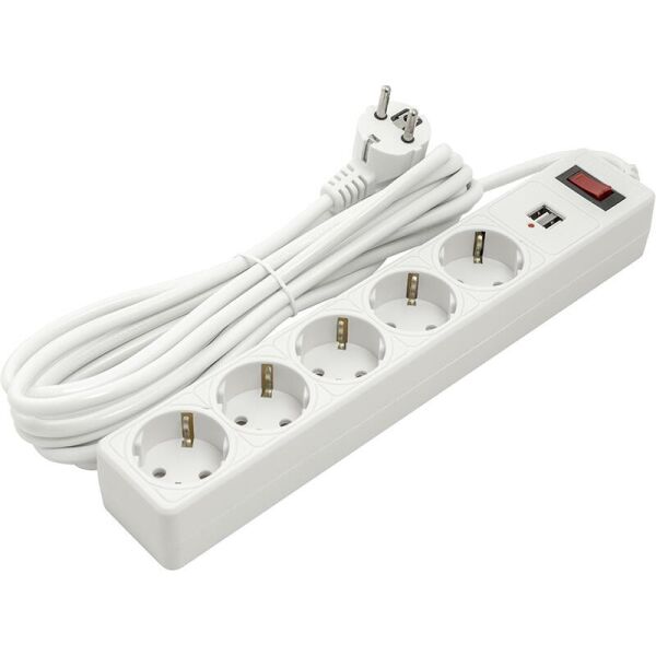 Фильтр питания PowerPlant JY-1056U/5 (PPSA10M50S5U) 5 розеток, 2xUSB 2.1A, 5 м, евростандарт, белый
Фильтр питания PowerPlant JY-1056U/5 (PPSA10M50S5U) 5 розеток, 2xUSB 2.1A, 5 м, евростандарт, белый