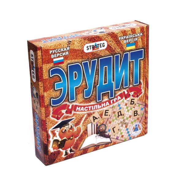 Игра развивающая , настольная "Эрудит", (рус./укр.), в кор. 25*25*5см, ТМ Стратег, Украина (10шт)
Игра развивающая , настольная "Эрудит", (рус./укр.), в кор. 25*25*5см, ТМ Стратег, Украина (10шт)